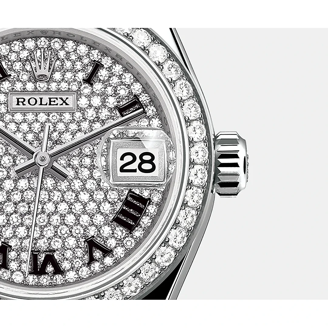 Rolex Lady-Datejust 28mm, 18k White Gold, Ref# 279139rbr-0014