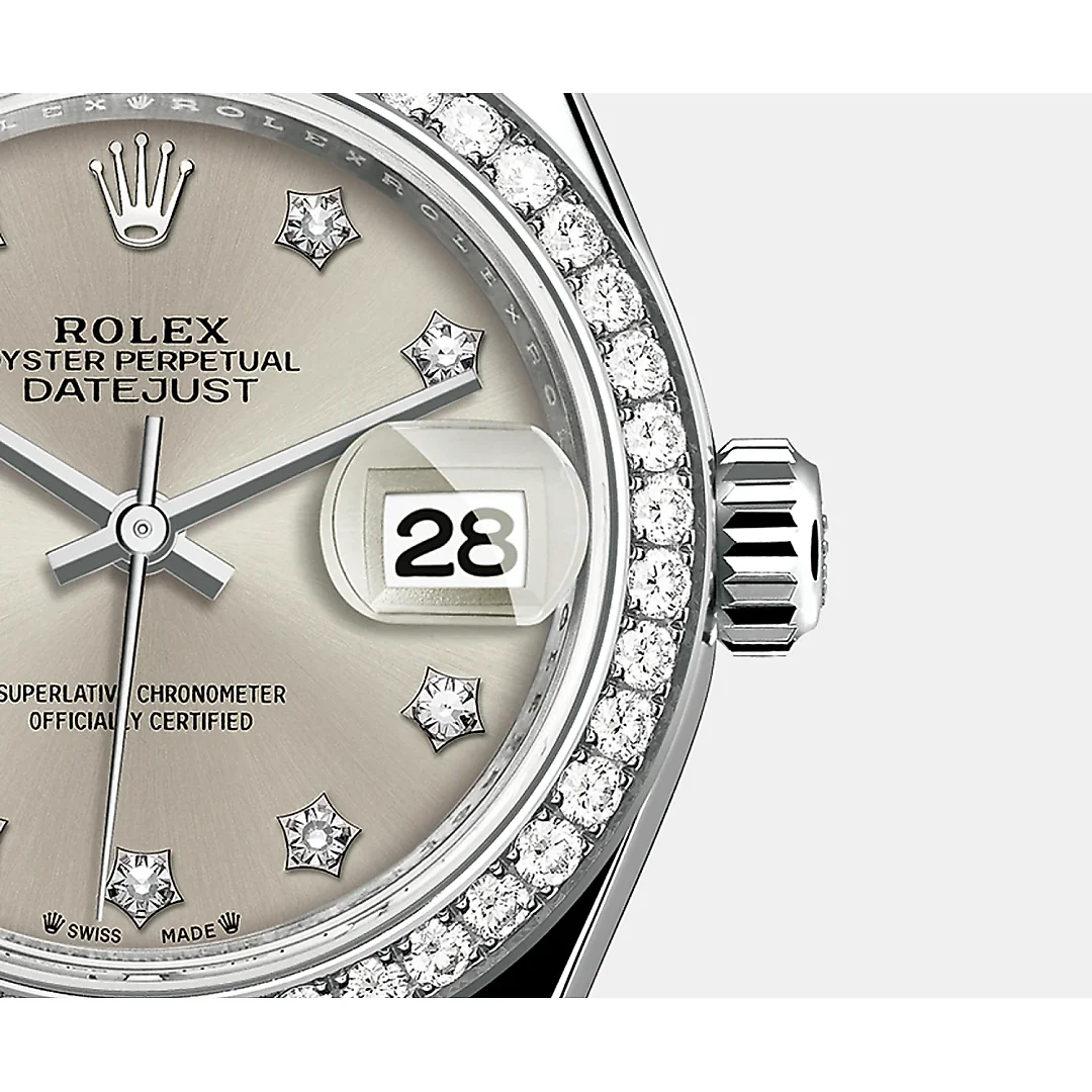 Rolex Lady-Datejust 28mm, 18k White Gold, Ref# 279139rbr-0003