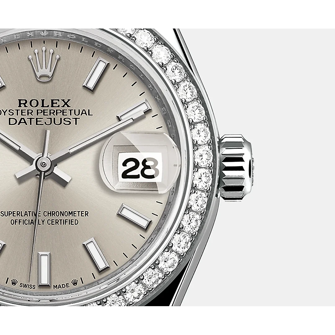 Rolex Lady-Datejust 28mm, 18k White Gold, Ref# 279139rbr-0006