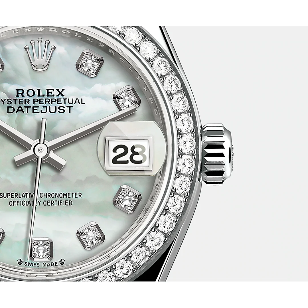 Rolex Lady-Datejust 28mm, 18k White Gold, Ref# 279139rbr-0008