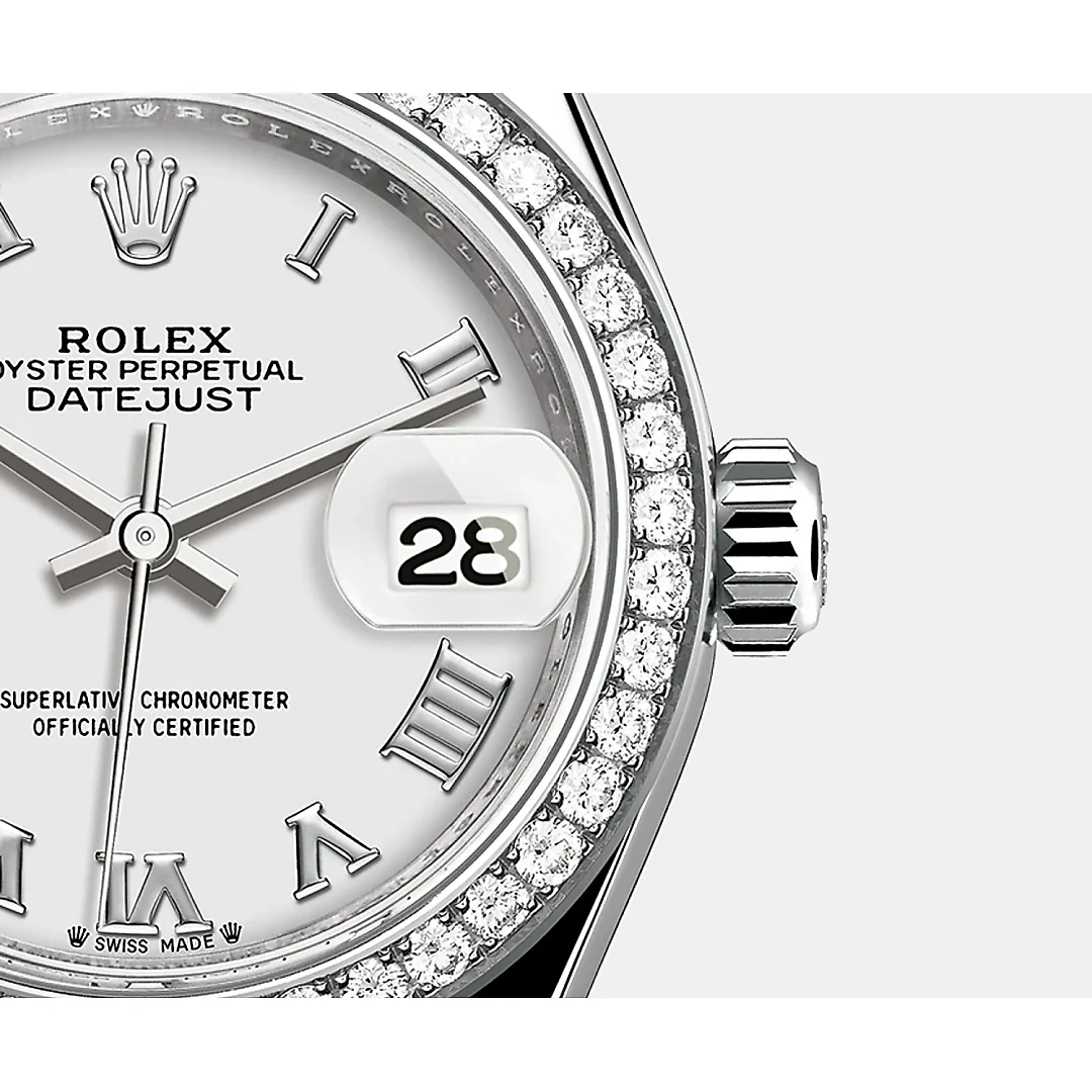 Rolex Lady-Datejust 28mm, 18k White Gold, Ref# 279139rbr-0013