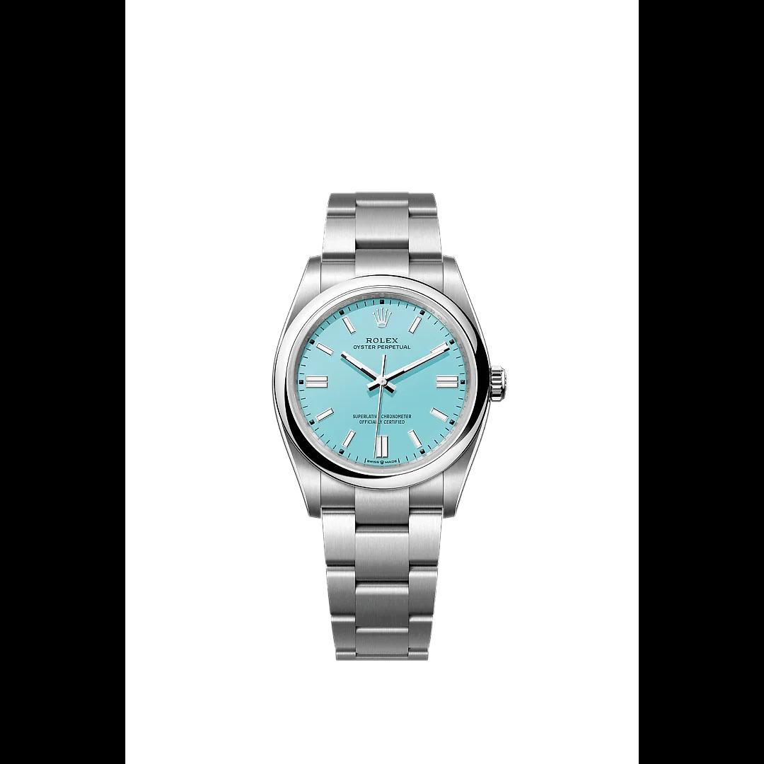 Rolex Oyster Perpetual 36, Turquoise blue dial, 36mm, Oystersteel Ref# 126000-0006