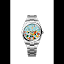 Rolex Oyster Perpetual 41, Oystersteel, 41mm, Turquoise Celebration Motif Dial, Ref# 124300-0008