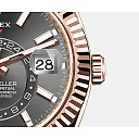 Rolex Sky-Dweller 42mm, 18k Everose Gold, Oysterflex, Ref# 326235-0006