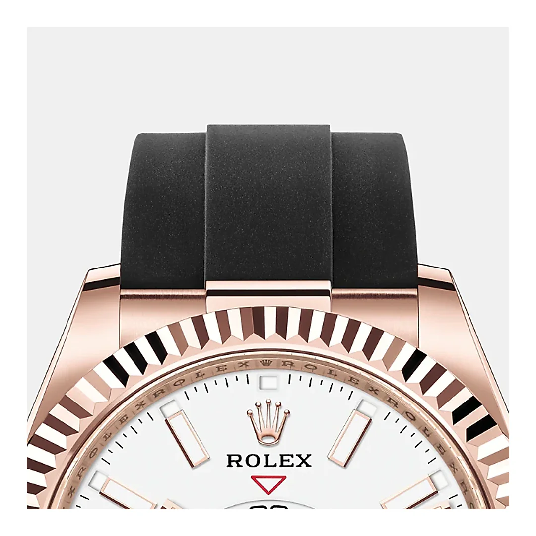 Rolex Sky-Dweller 42mm, 18k Everose Gold, Oysterflex, Ref# 326235-0004