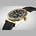 Rolex Sky-Dweller 42mm, 18k Yellow Gold, Oysterflex, Ref# 326238-0009