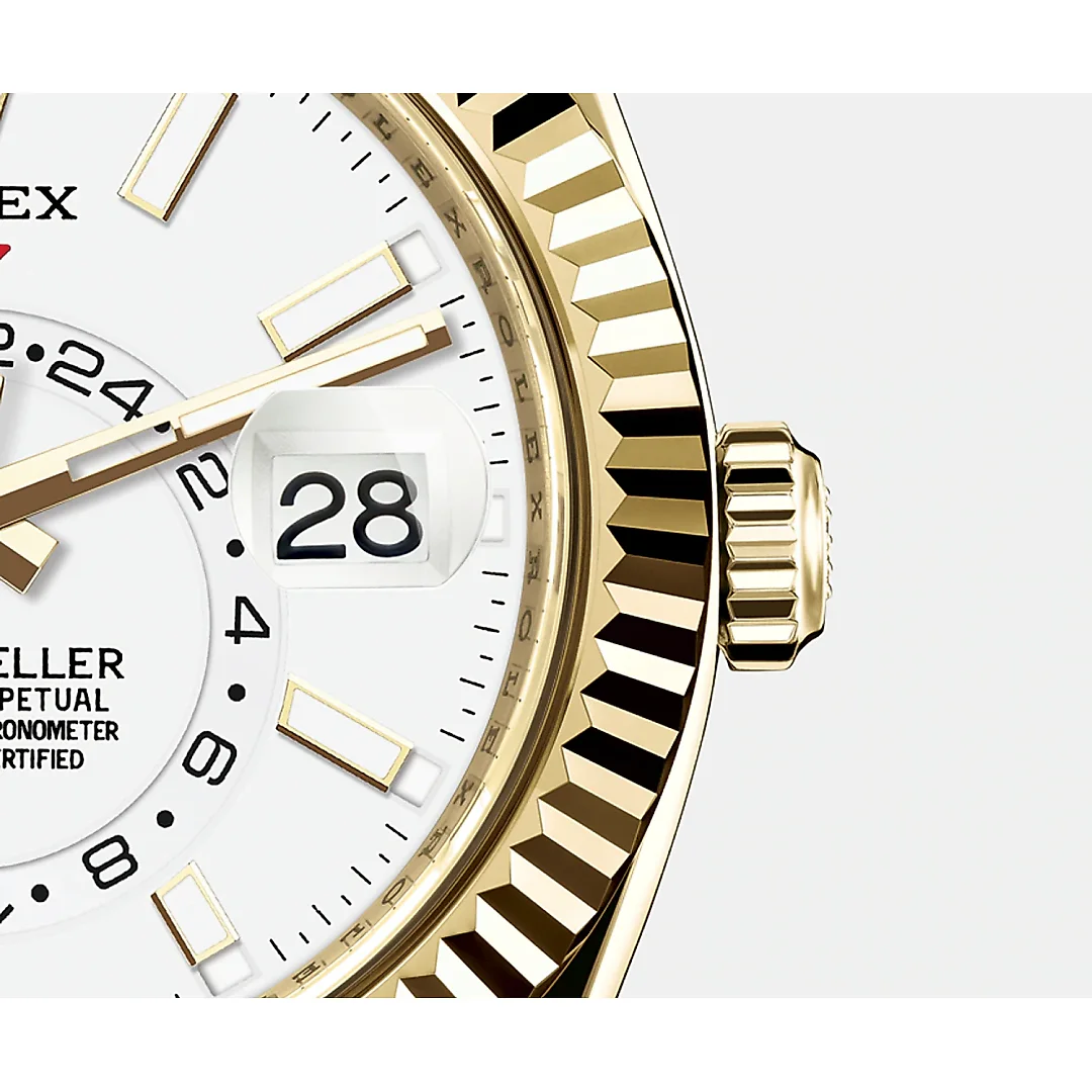 Rolex Sky-Dweller 42mm, 18k Yellow Gold, Oysterflex Ref# 326238-0006
