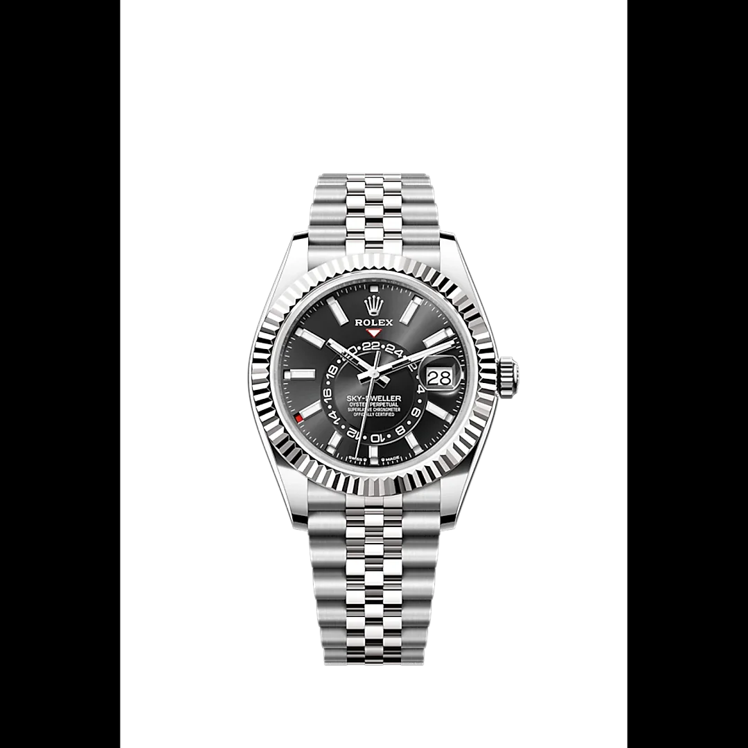 Rolex Sky-Dweller, 42mm, Oystersteel and 18k White Gold, Black, Jubilee, Ref# 336934-0008