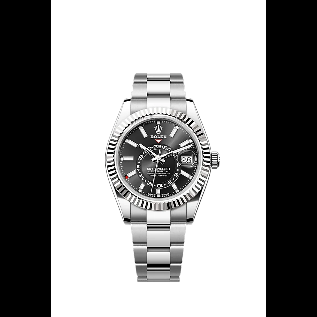 Rolex Sky-Dweller, 42mm, Oystersteel and 18k White Gold, Black, Oyster, Ref# 336934-0007