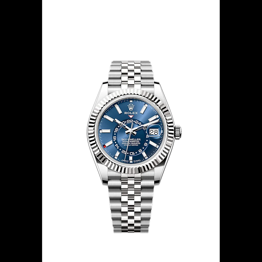 Rolex Sky-Dweller, 42mm, Oystersteel and 18k White Gold, Blue, Jubilee, Ref# 336934-0006