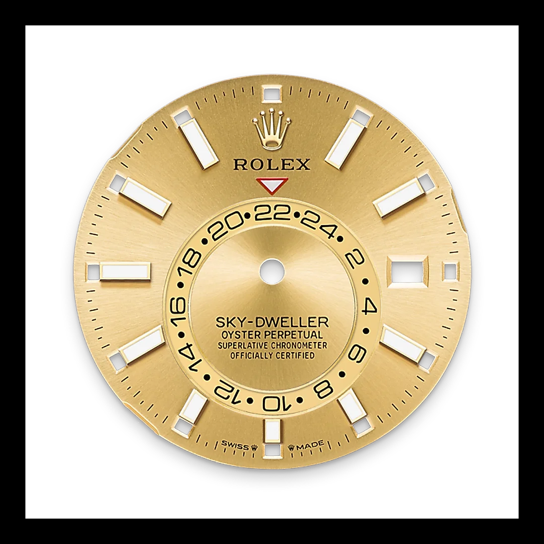 Rolex Sky-Dweller, 42mm, Oystersteel and 18k Yellow Gold, Champagne, Jubilee,Ref# 336933-0002