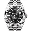 Rolex Sky Dweller Black Dial 18K White Gold Bezel Steel Jubilee Men’s Watch 3100034