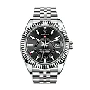 Rolex Sky Dweller Black Dial 18K White Gold Bezel Steel Jubilee Men’s Watch 3100034