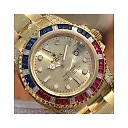 Rolex Submariner Golden Blue / Red Diamond Gold Dial 40mm