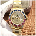 Rolex Submariner Golden Blue / Red Diamond Gold Dial 40mm