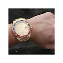 Rolex Submariner Golden Blue / Red Diamond Gold Dial 40mm
