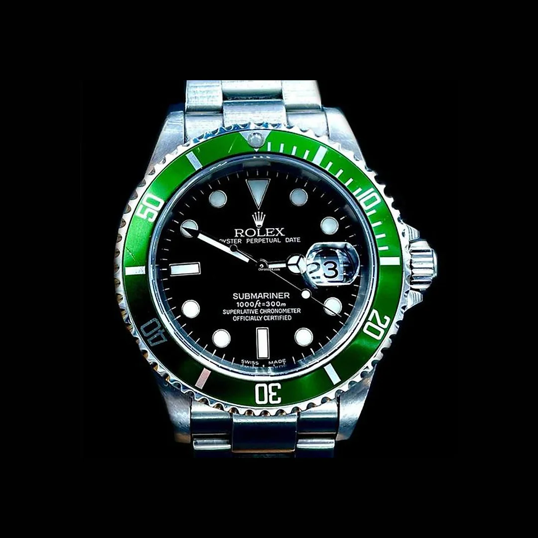 Rolex Submariner Green 50th Anniversary Steel Mens Watch 16610LV