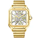 Santos de Cartier Large 18ct Yellow Gold Men’s Skeleton Dial Watch