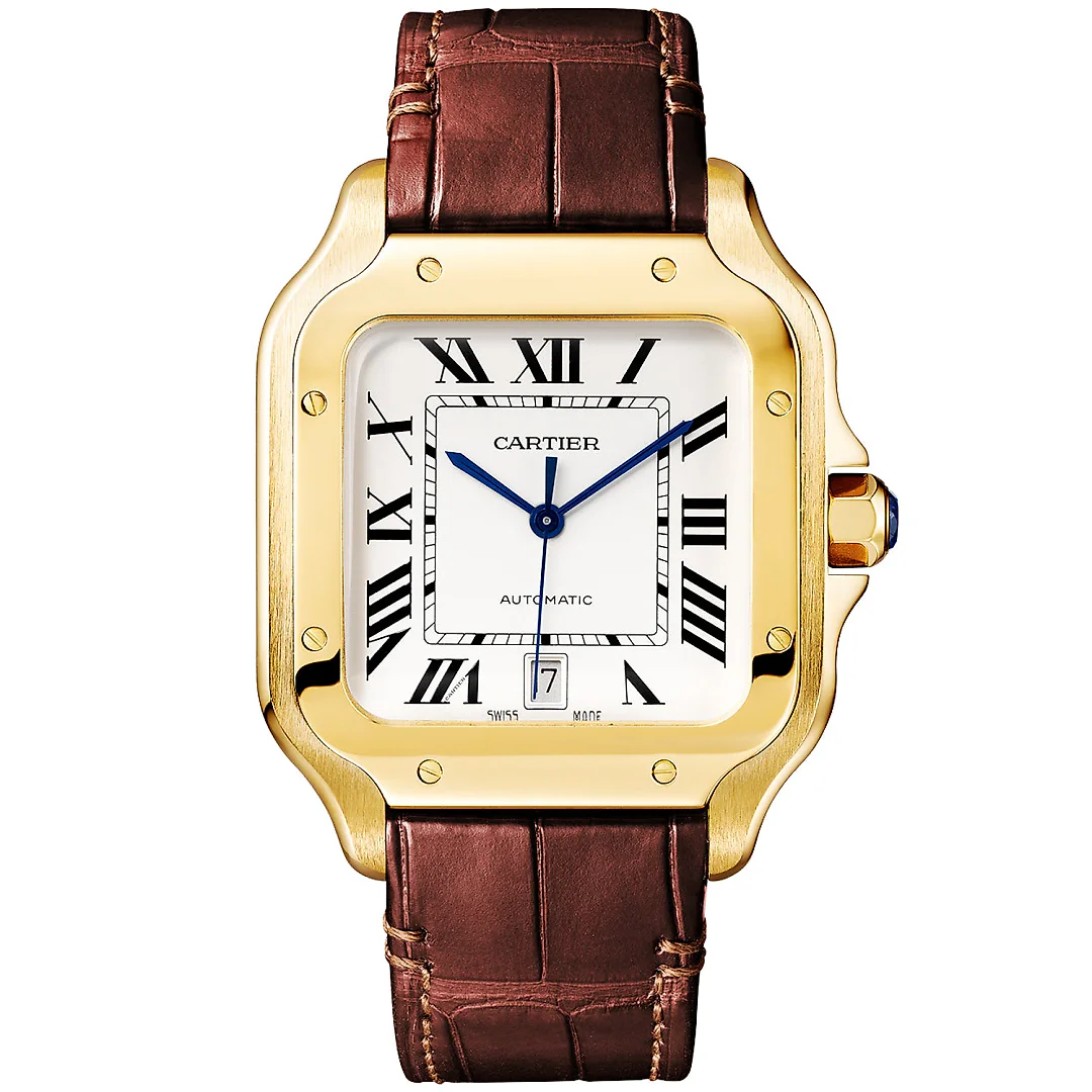 Santos de Cartier Large Automatic 18ct Yellow Gold Bracelet Watch