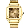 Santos de Cartier Large Brown Dial 18ct Yellow Gold Automatic Watch