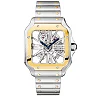 Santos de Cartier Large Skeleton Steel & 18ct Yellow Gold Bracelet Watch