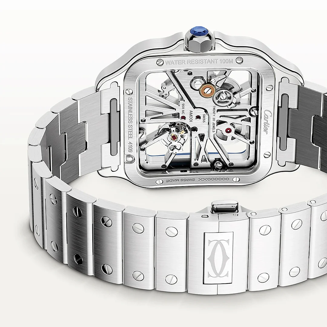 Santos de Cartier Large Skeleton/Blue Dial Men’s Watch