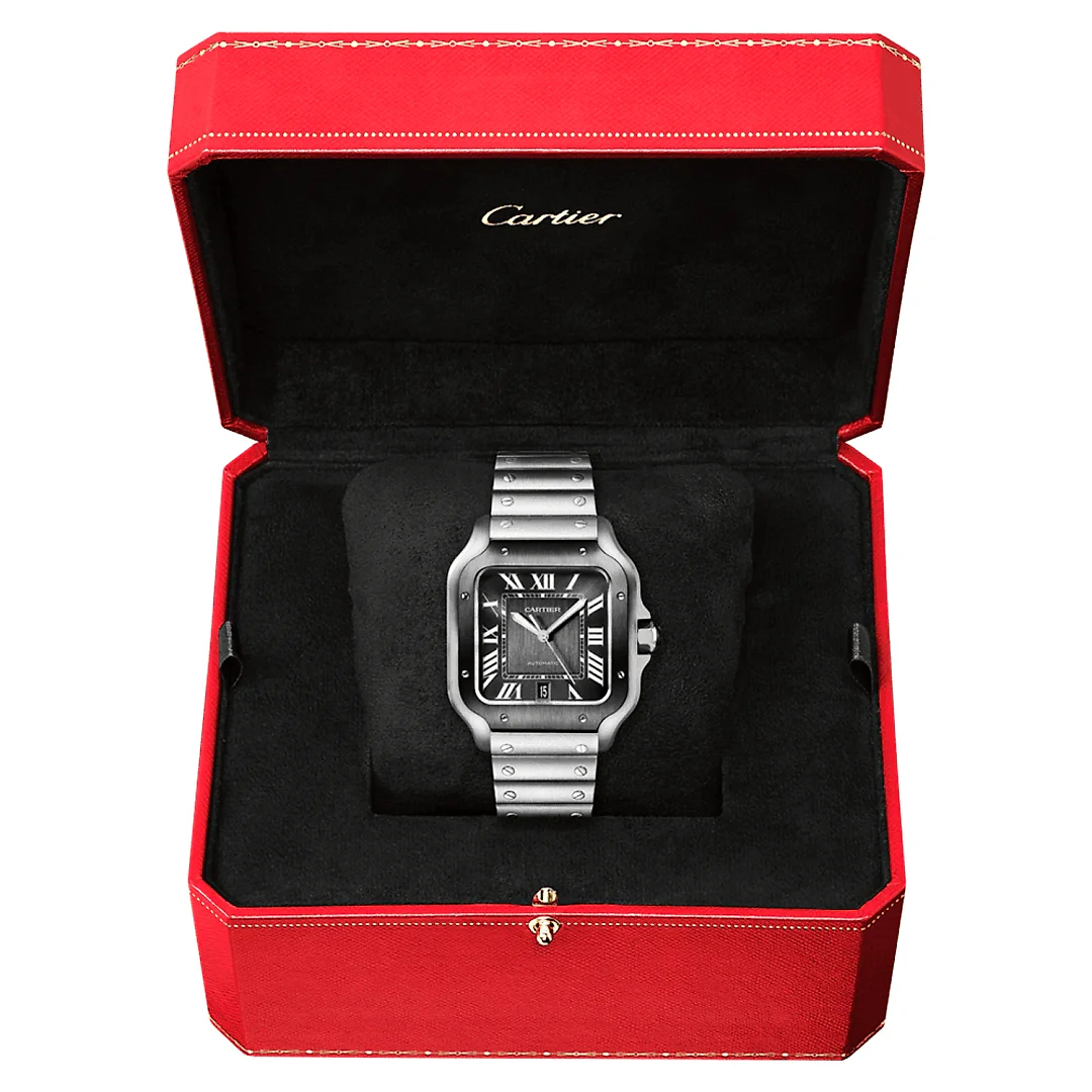 Santos de Cartier Large Steel & ADLC Grey Dial Men’s Automatic Watch