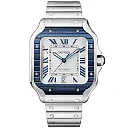 Santos de Cartier Large Steel & Silver/Blue Dial Men’s Automatic Watch