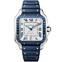 Santos de Cartier Large Steel & Silver/Blue Dial Men’s Automatic Watch