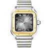 Santos de Cartier Large Two-Tone Grey Dial Bracelet/Strap Watch