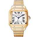 Santos de Cartier Medium Automatic 18ct Rose Gold Bracelet Watch