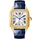 Santos de Cartier Medium Diamond Set Automatic 18ct Yellow Gold Watch