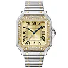 Santos de Cartier Medium Steel & 18ct Yellow Gold Diamond Set Watch
