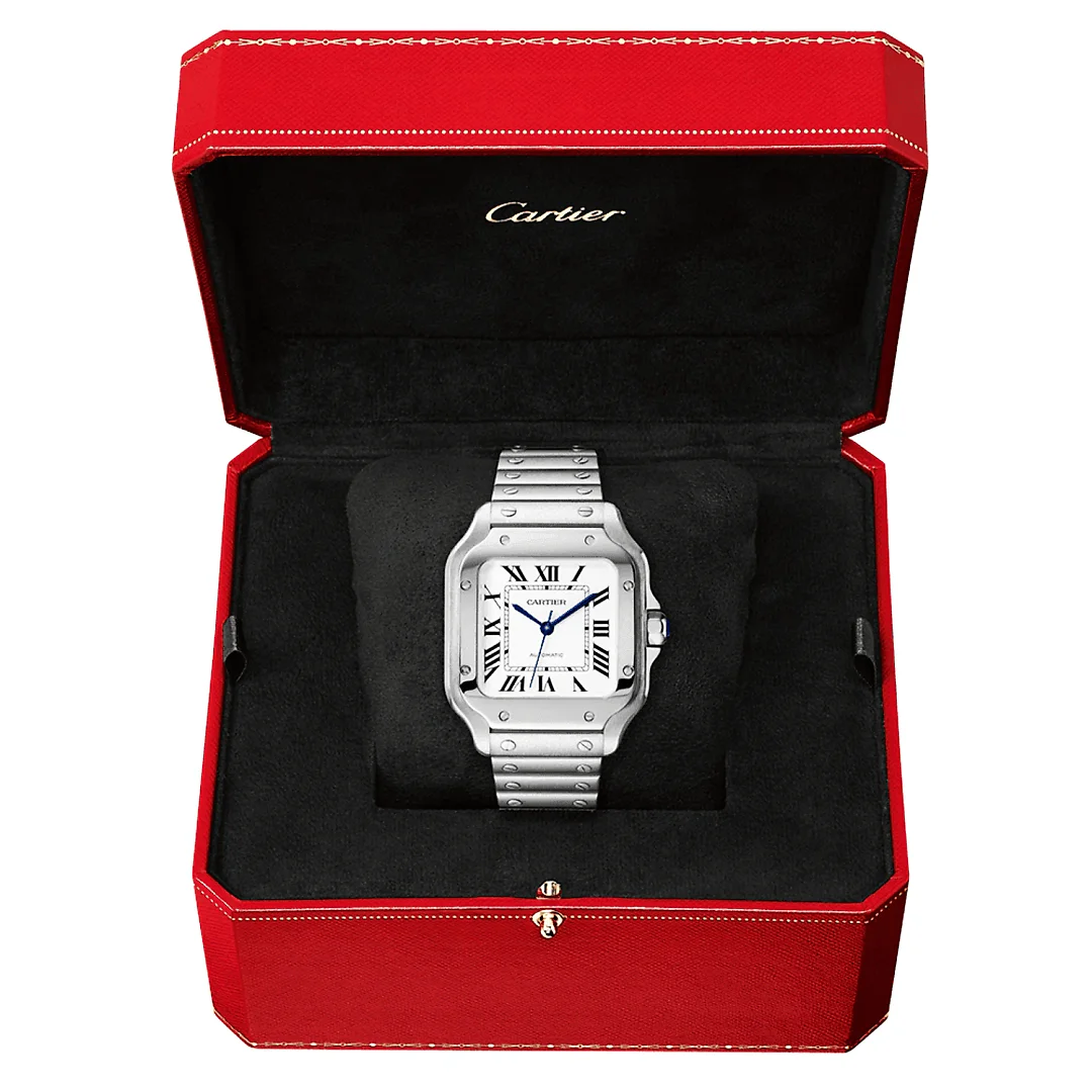Santos de Cartier Medium Steel Bracelet/Strap Watch