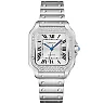 Santos de Cartier Medium Steel Diamond Set Bezel Bracelet/Strap Watch