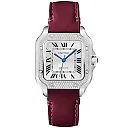 Santos de Cartier Medium Steel Diamond Set Bezel Bracelet/Strap Watch