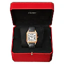 Santos-Dumont 18ct Rose Gold Large Steel Strap Watch