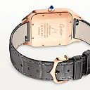 Santos-Dumont Extra Large 18ct Rose Gold Strap Watch