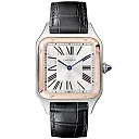 Santos-Dumont Large & 18ct Pink Gold Steel Strap Watch