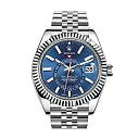 Sky Dweller Blue Dial 18K White Gold Bezel Steel Jubilee Men’s Watch 326934