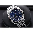 Sky Dweller Blue Dial 18K White Gold Bezel Steel Jubilee Men’s Watch 326934
