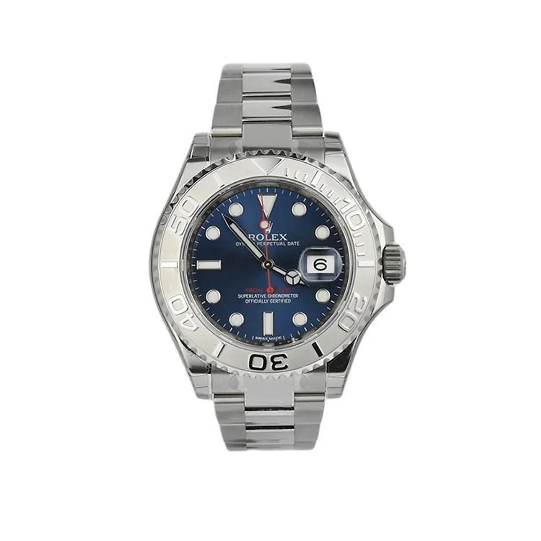 YACHT-MASTER 40 Blue Dial Platinum and Steel Mens Watch 116622