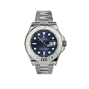 YACHT-MASTER 40 Blue Dial Platinum and Steel Mens Watch 116622